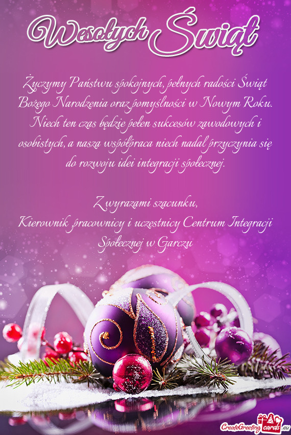 Życzymy Państwu spokojnych