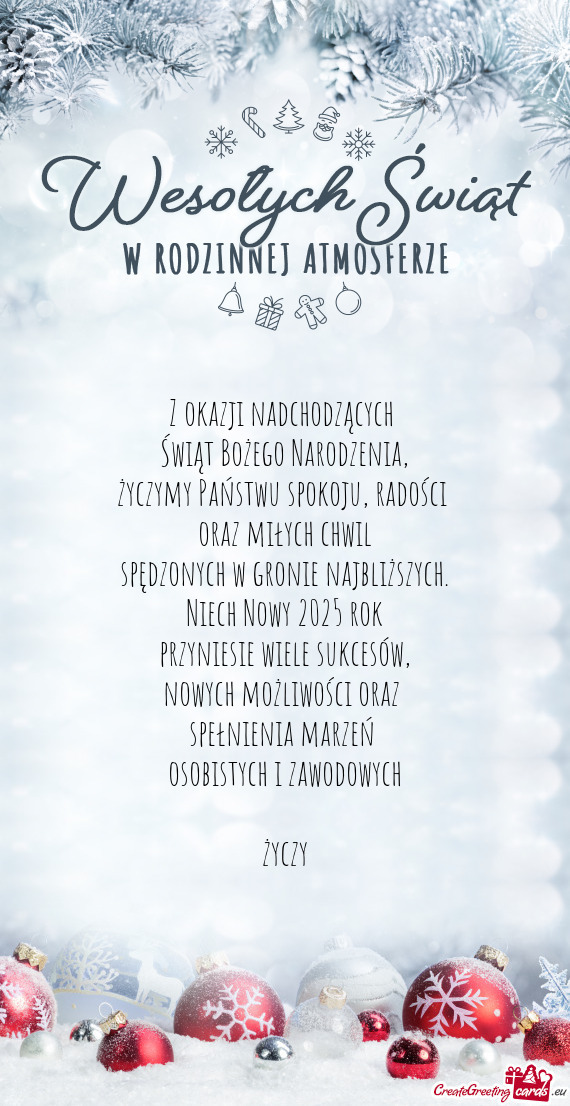 Życzymy Państwu spokoju