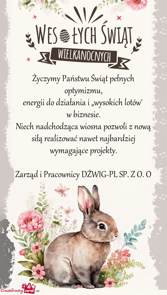 Życzymy Państwu Świąt pełnych optymizmu