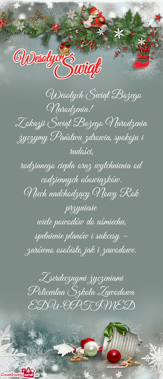 Życzymy Państwu zdrowia, spokoju i radości