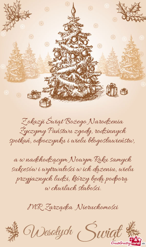 Życzymy Państwu zgody, rodzinnych spotkań, odpoczynku i wielu błogosławieństw