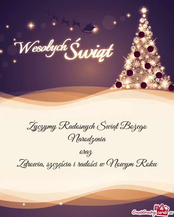 Życzymy Radosnych Świąt Bożego Narodzenia oraz Zdrowia