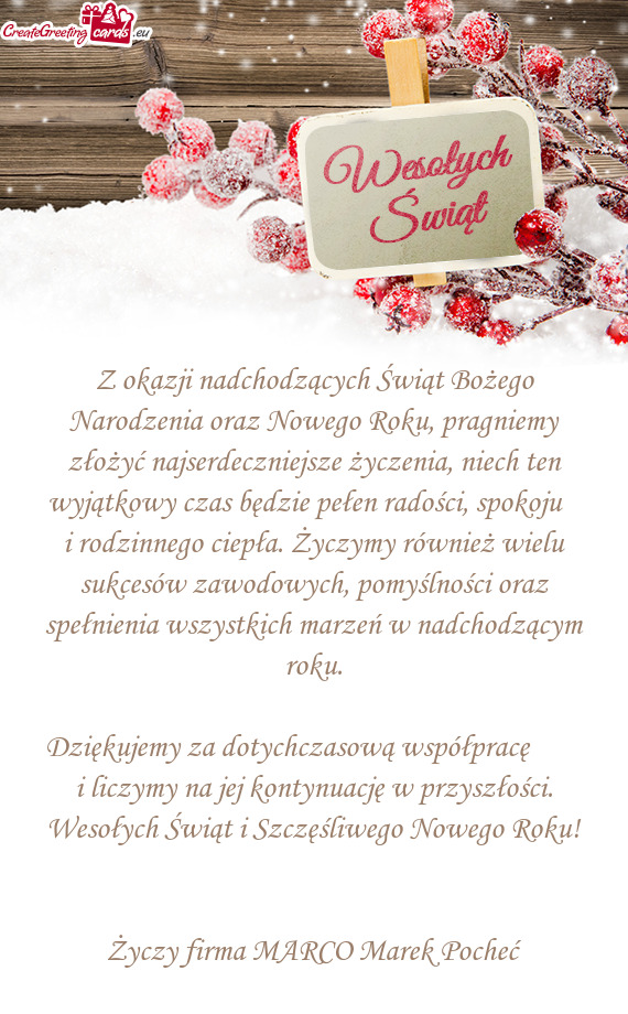 Życzymy również wielu sukcesów zawodowych, pomyślności oraz spełnienia wszystkich marzeń w