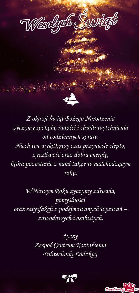 Życzymy spokoju, radości i chwili wytchnienia od codziennych spraw