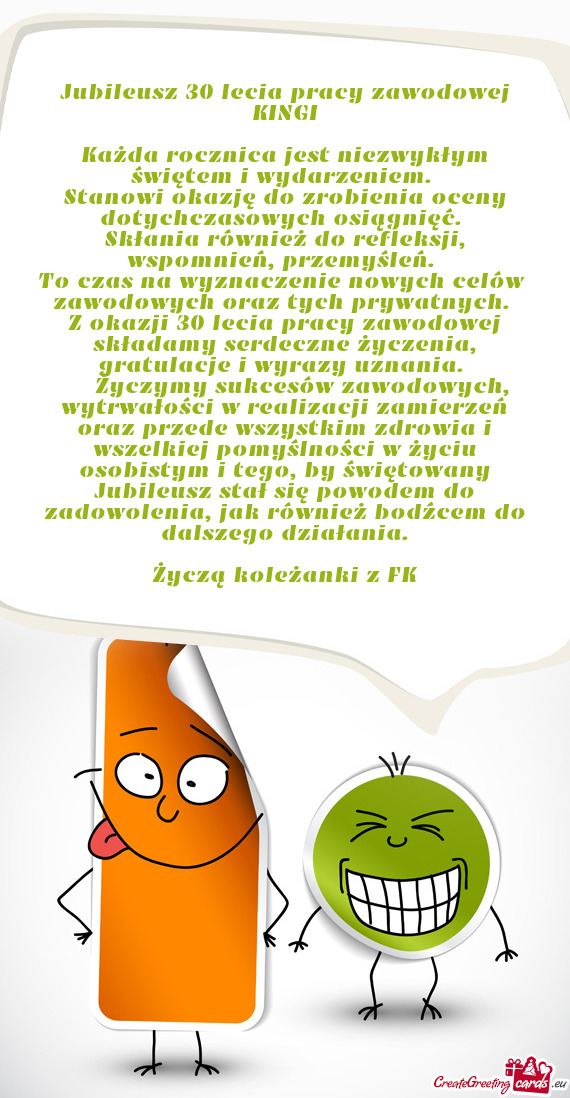 Życzymy sukcesów zawodowych, wytrwałości w realizacji zamierzeń oraz przede wszystkim zdro