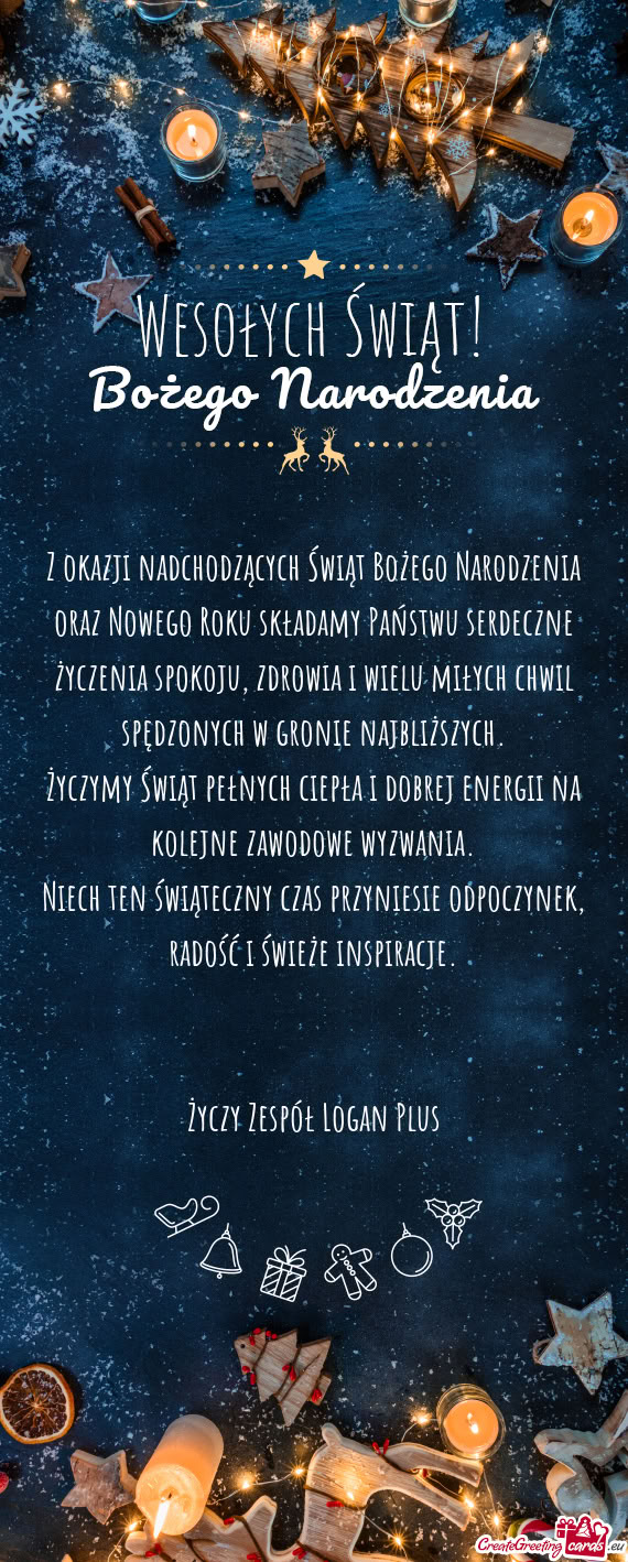 Życzymy Świąt pełnych ciepła i dobrej energii na kolejne zawodowe wyzwania