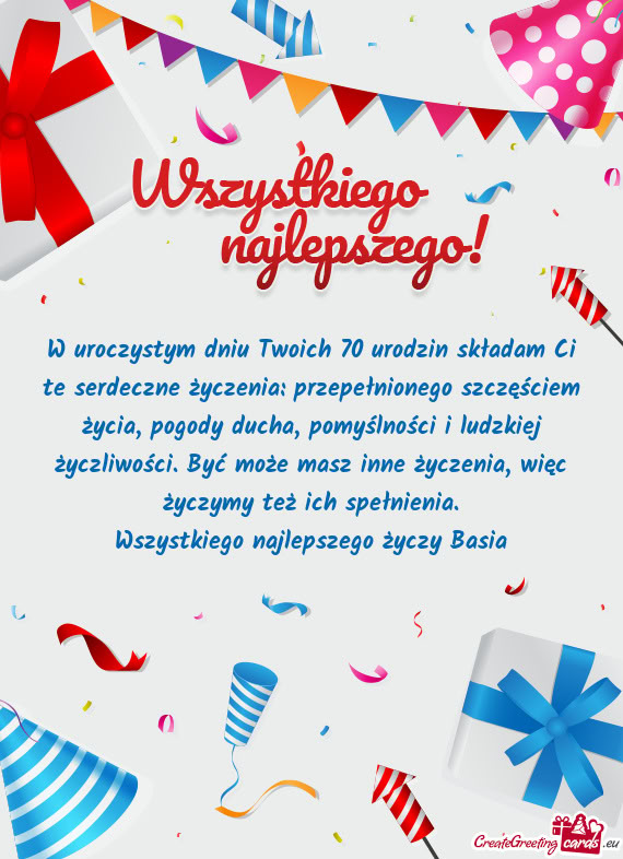 Życzymy też ich spełnienia