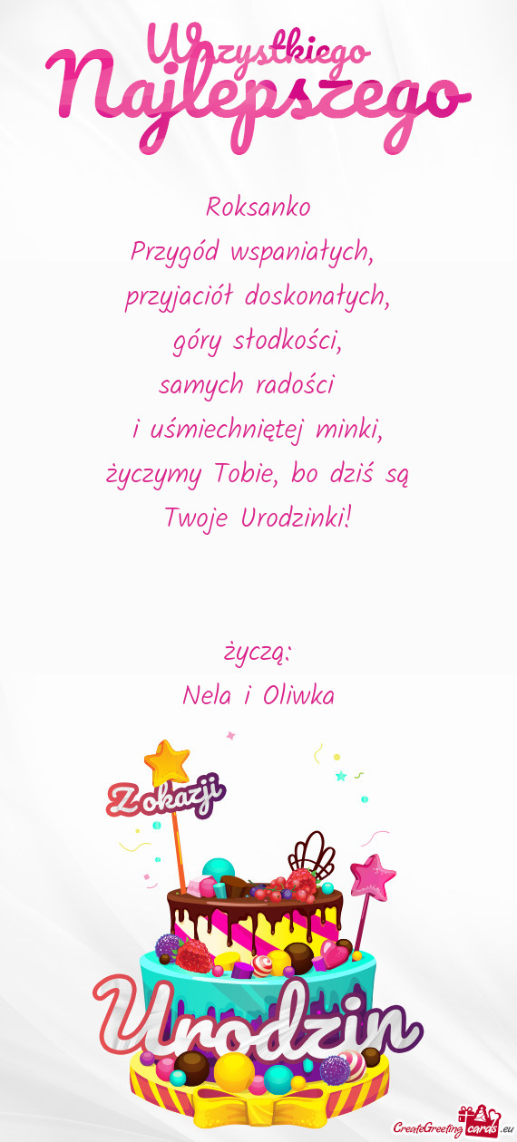 Życzymy Tobie, bo dziś są