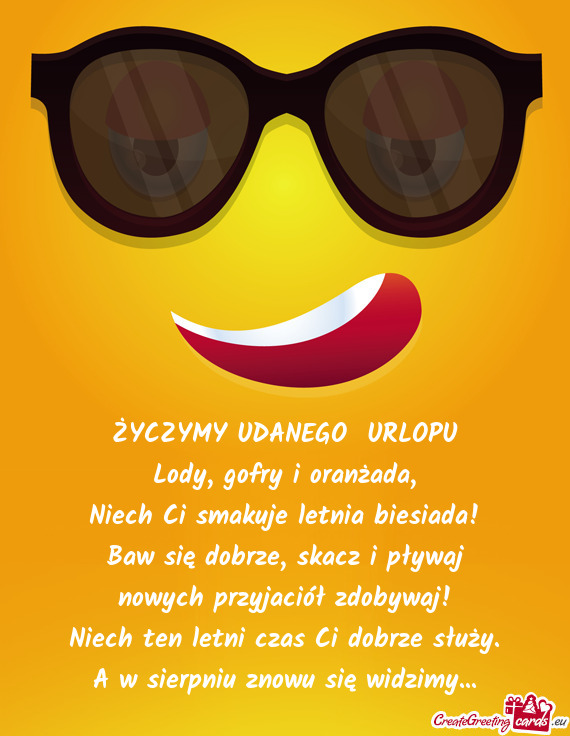 ŻYCZYMY UDANEGO URLOPU
