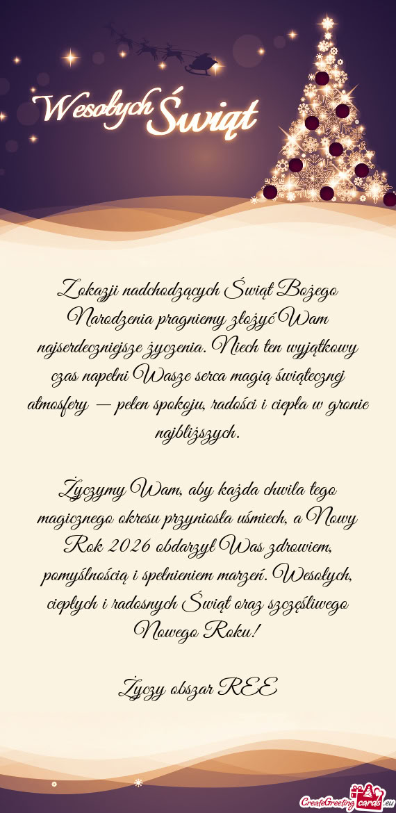 Życzymy Wam, aby każda chwila tego magicznego okresu przyniosła uśmiech, a Nowy Rok 2026 obdarzy