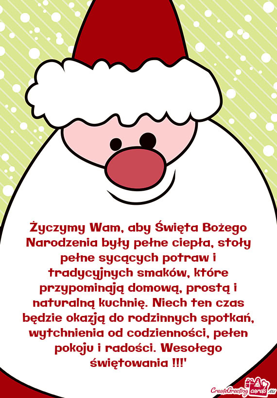Życzymy Wam, aby Święta Bożego Narodzenia były pełne ciepła, stoły pełne sycących potraw i