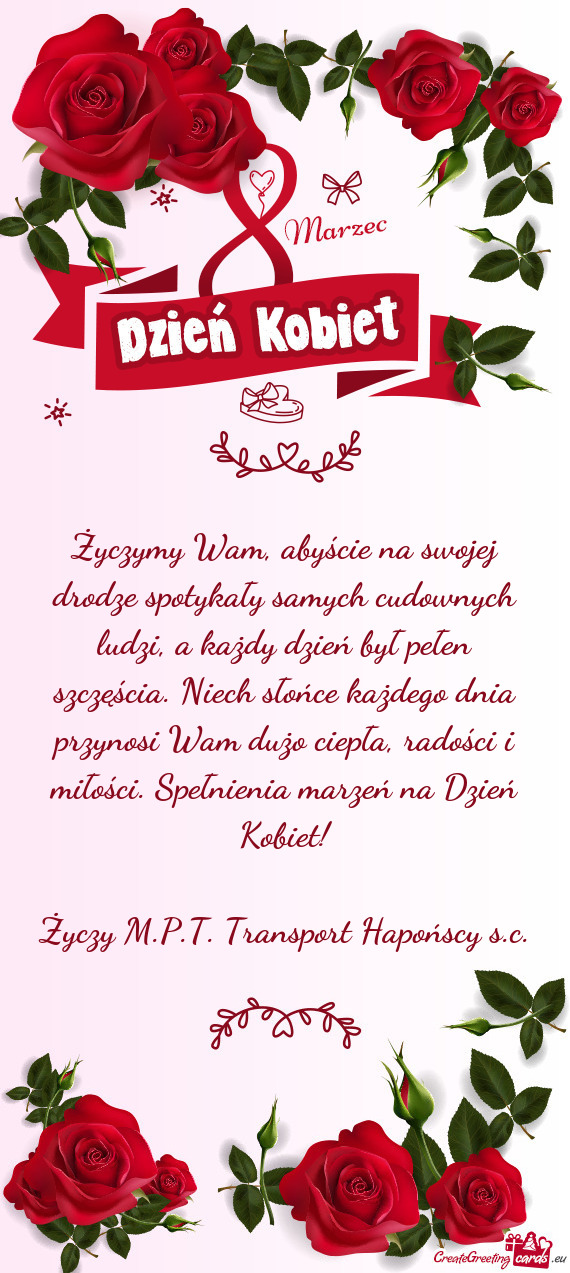 Życzymy Wam, abyście na swojej drodze spotykały samych cudownych ludzi, a każdy dzień był peł