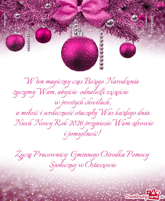 Życzymy Wam, abyście odnaleźli szczęście    w prostych chwilach