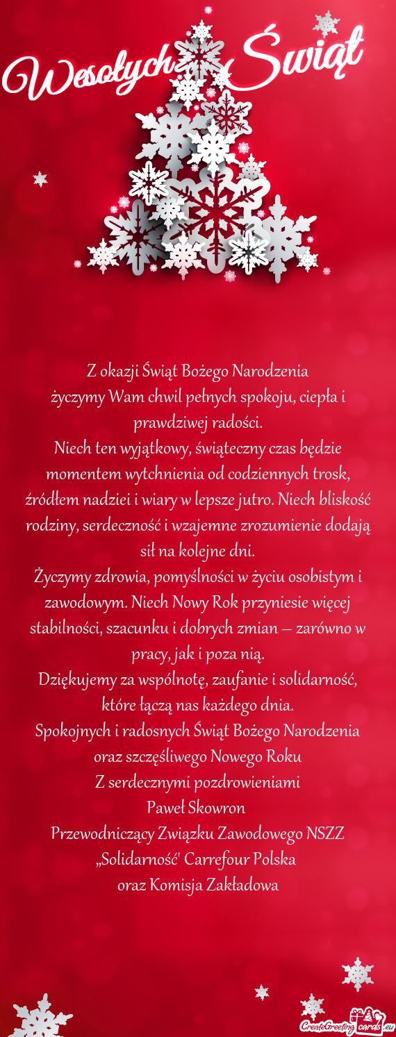 Życzymy Wam chwil pełnych spokoju, ciepła i prawdziwej radości