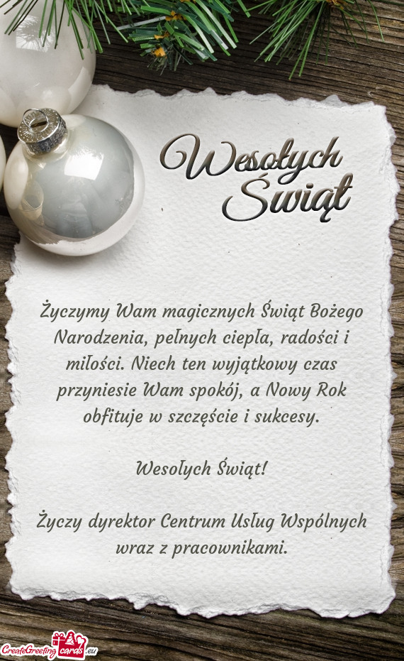 Życzymy Wam magicznych Świąt Bożego Narodzenia