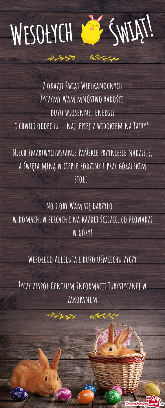 Życzymy Wam mnóstwo radości