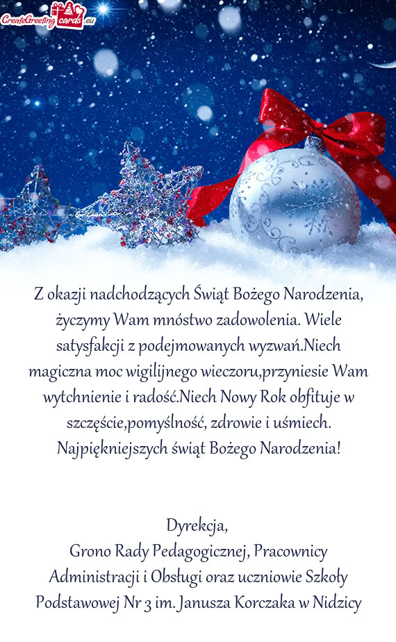 Życzymy Wam mnóstwo zadowolenia. Wiele satysfakcji z podejmowanych wyzwań.Niech magiczna moc wigi