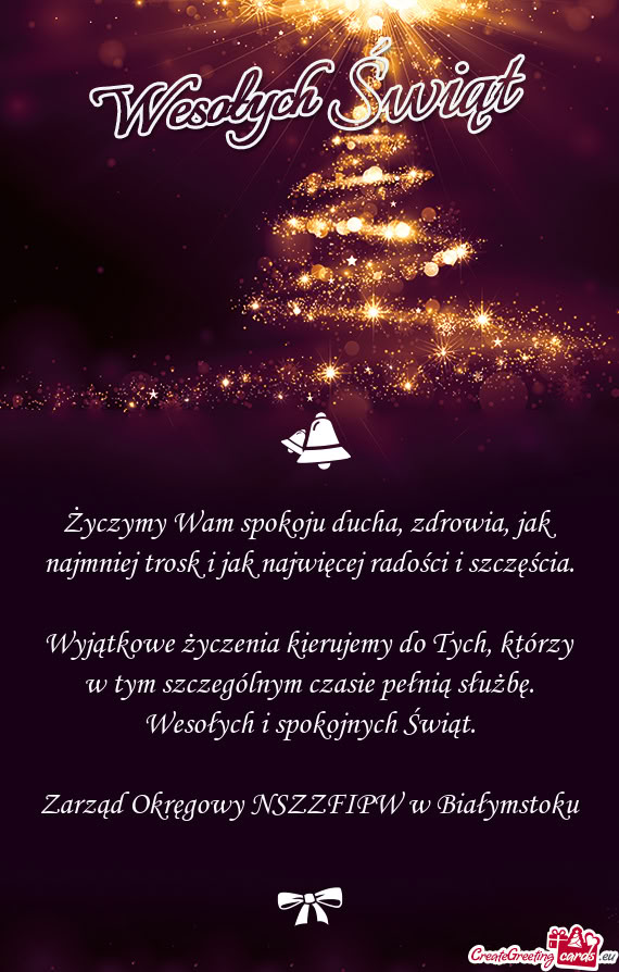 Życzymy Wam spokoju ducha, zdrowia, jak najmniej trosk i jak najwięcej radości i szczęścia