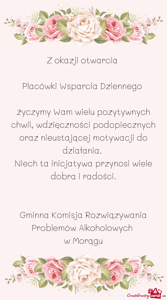 Życzymy Wam wielu pozytywnych chwil, wdzięczności podopiecznych oraz nieustającej motywacji do d