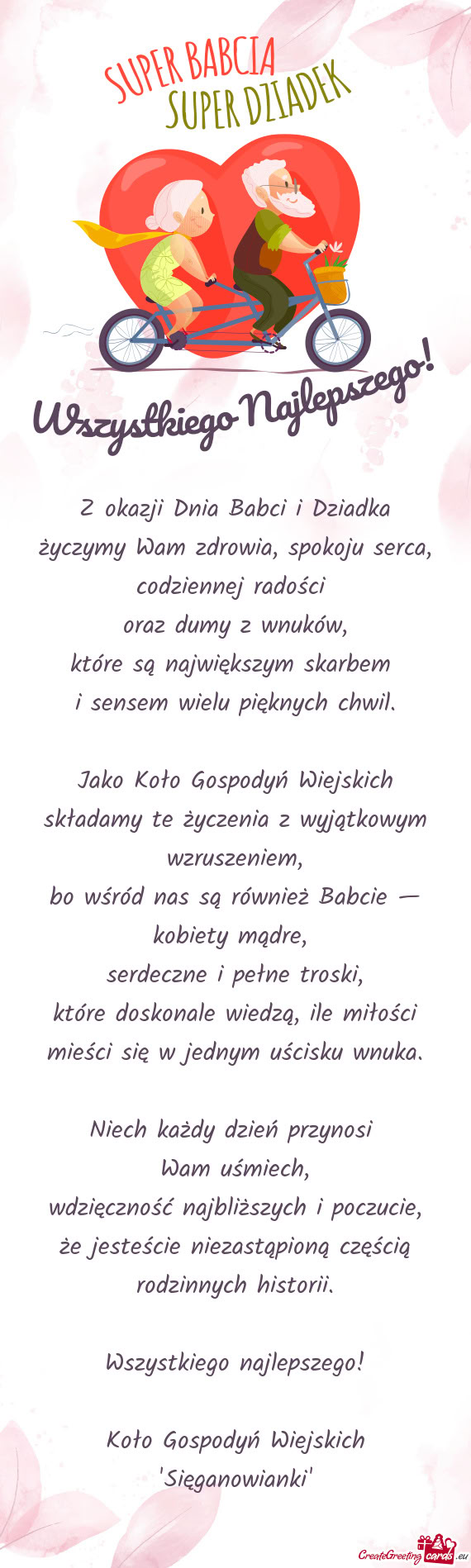 Życzymy Wam zdrowia, spokoju serca