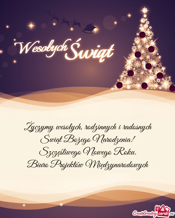 Życzymy wesołych, rodzinnych i radosnych