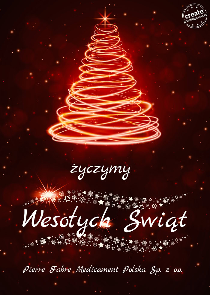 Życzymy Wesołych Świat Pierre Fabre Medicament Polska Sp. z o.o