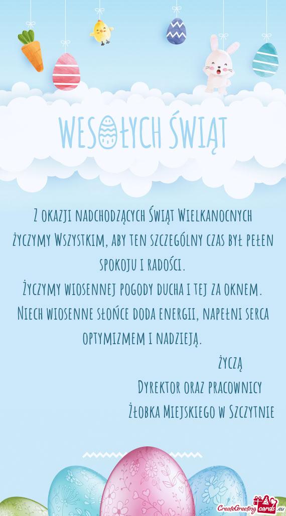 Życzymy Wszystkim, aby ten szczególny czas był pełen spokoju i radości