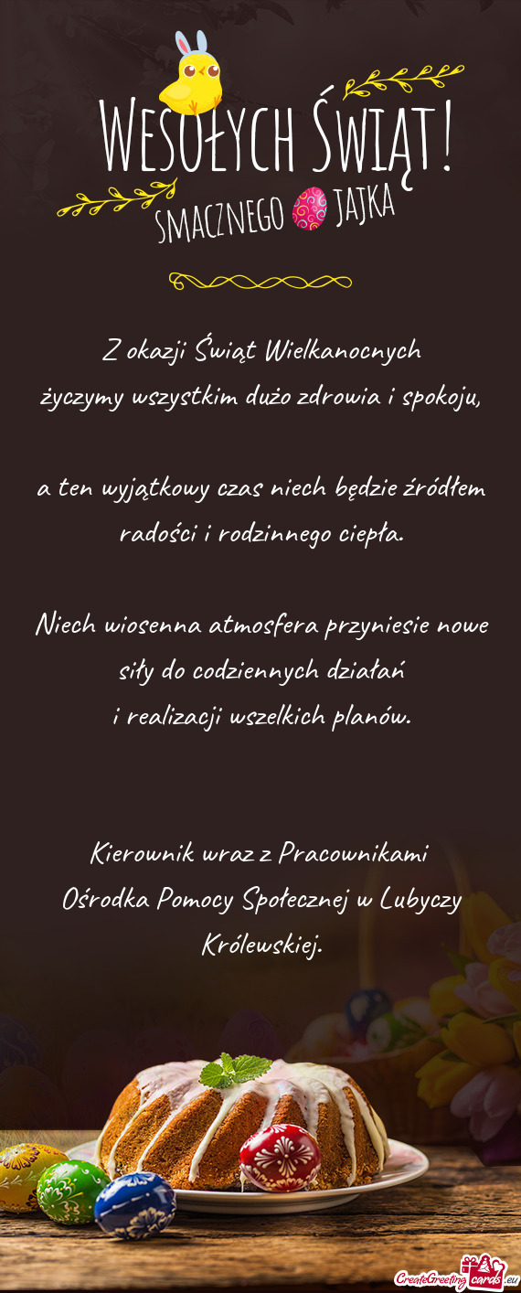 Życzymy wszystkim dużo zdrowia i spokoju