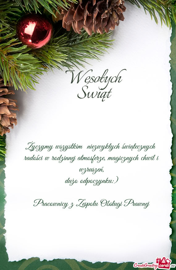 Życzymy wszystkim niezwykłych świątecznych