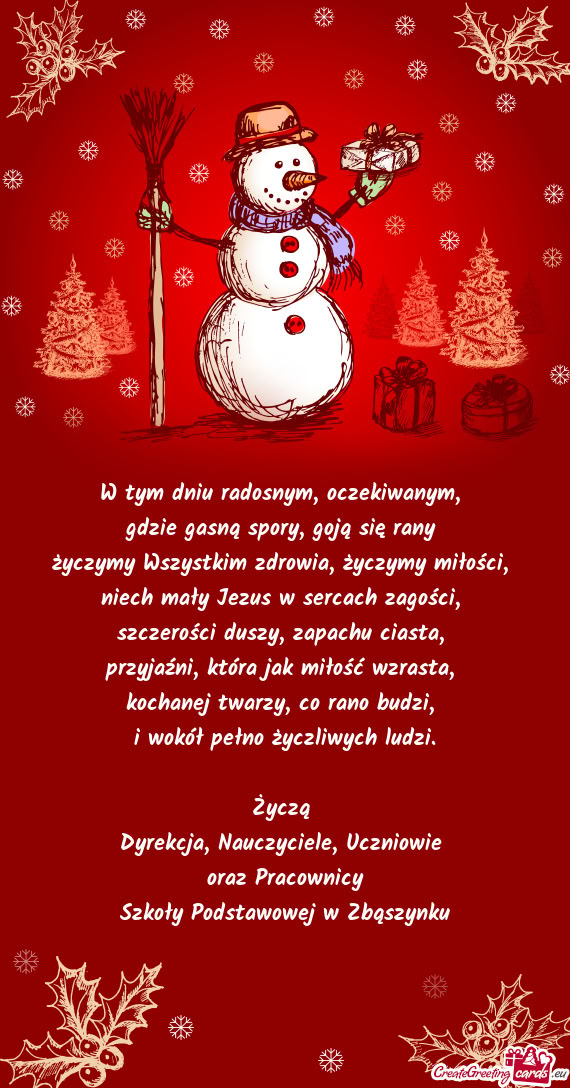 Życzymy Wszystkim zdrowia, życzymy miłości