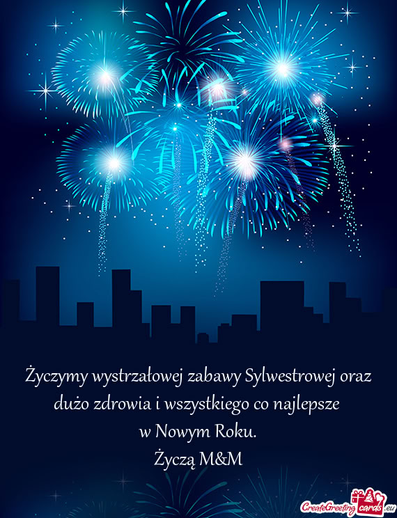Życzymy wystrzałowej zabawy Sylwestrowej oraz dużo zdrowia i wszystkiego co najlepsze