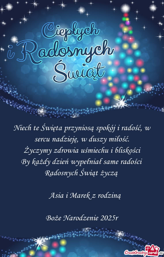 Życzymy zdrowia uśmiechu i bliskości