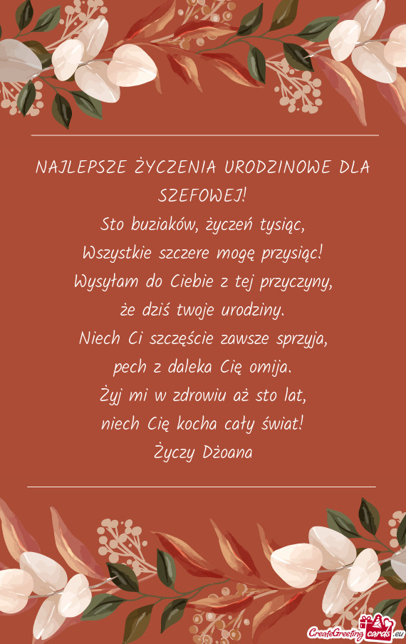 Żyj mi w zdrowiu aż sto lat