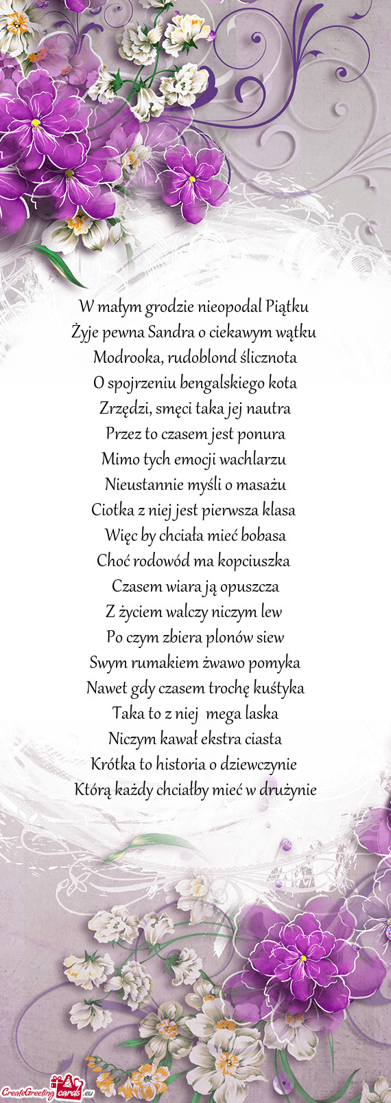 Żyje pewna Sandra o ciekawym wątku