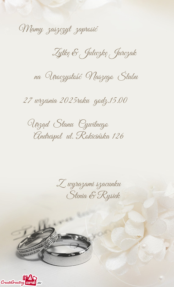 Zytkę & Juleczkę Jurczak